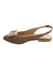 Balerini Piele Naturala Penelope Cofee Suede - Dolly Shoes