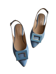Balerini Piele Naturala Penelope Blue - Dolly Shoes