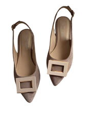 Balerini Piele Naturala Penelope Cofee Suede - Dolly Shoes