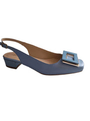 Pantofi Piele Naturala Radha Bleu - Dolly Shoes