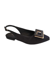 Balerini Piele Naturala Penelope Black Suede - Dolly Shoes