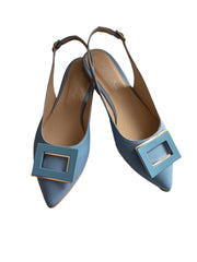Balerini Piele Naturala Penelope Blue - Dolly Shoes