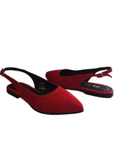 Balerini Piele Naturala PS64 Red Suede - Dolly shoes