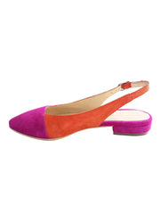 Balerini Piele Naturala Dolly PS84 Orange-Fucsia
