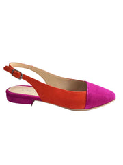 Balerini Piele Naturala Dolly PS84 Orange-Fucsia