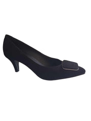 Pantofi Piele Naturala Bety Black Suede - Dolly Shoes