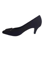 Pantofi Piele Naturala Bety Black Suede - Dolly Shoes