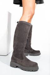 Cizme Piele Naturala Tarra Grey COX