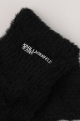 Mănuși Dama Karl Lagerfeld Furry Logo Black