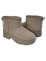 Ghete Piele Naturala Tip UGG Solo Soprani Lea Earth Suede