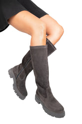 Cizme Piele Naturala Tarra Grey COX