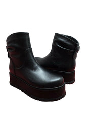 Ghete Piele Naturala Irina Ero Bizon - Dolly Shoes