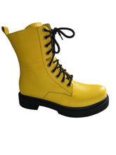 Ghete Piele Naturala Mary Yellow - Dolly Shoes