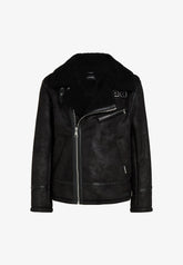 Geaca-Jacheta Faux Leather Shearling Men Karl Lagerfeld