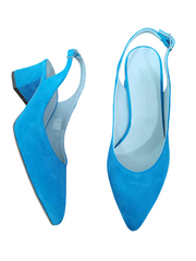 Pantofi Piele Naturala Alma Blu - Dolly Shoes