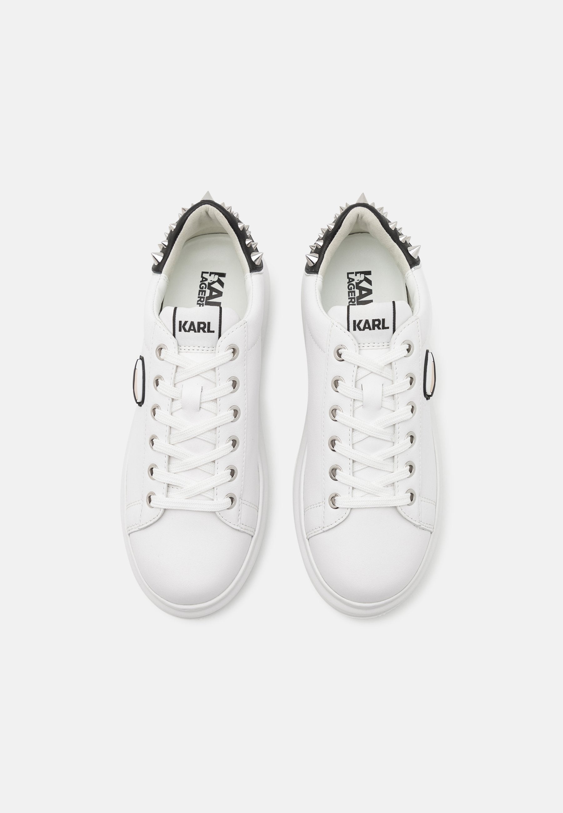 Sneakers Piele KAPRI Ikonic Stud Tab Women White Karl Lagerfeld