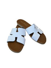 Papuci Piele Naturala Lux Vibe Italy Bianco