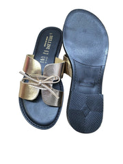 Papuci Piele Naturala Fiocco Lame Rame Bellini
