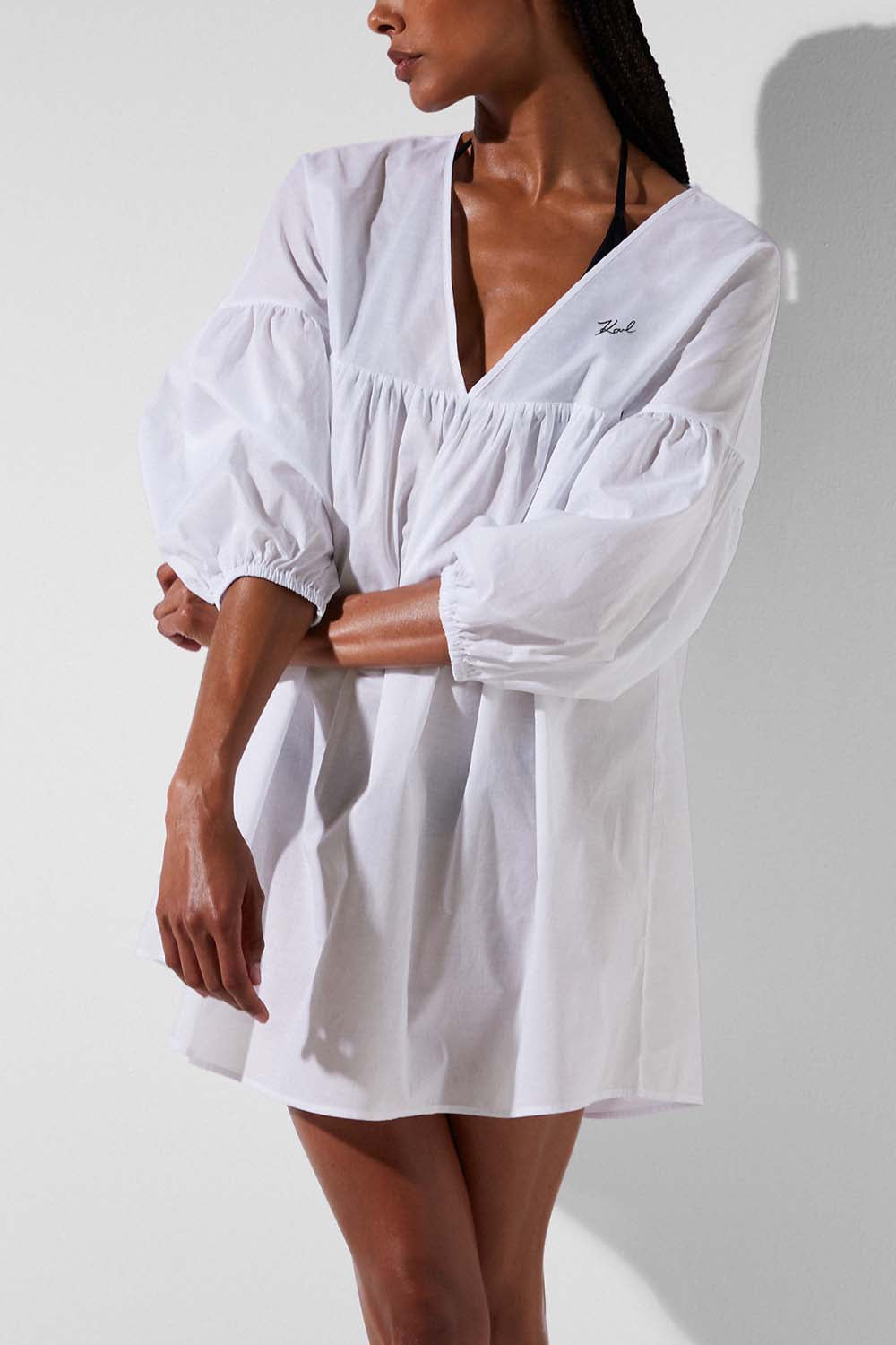 Rochie SHORT BEACH DRESS WHITE - Karl Lagerfeld