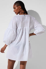Rochie SHORT BEACH DRESS WHITE - Karl Lagerfeld