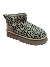 Ghete Piele Naturala Tip UGG Solo Soprani Rosy Animals 03 Earth