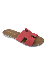 Papuci Piele Naturala Lux Vibe Italy Red Suede