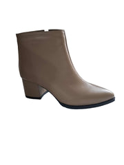 Botine Piele Naturala Savina Taupe Box