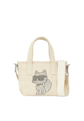 Geanta Ikon Shop Rhnstn S Natural - Karl Lagerfeld