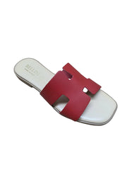 Papuci Piele Naturala Lux Vibe Rosii Bellini