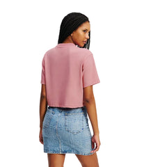 Tricou Cropped Monogram Tee Foxglove - Karl Lagerfeld