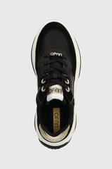 LIU JO JUNE 22 - SNEAKER COW BLACK/LIGHT GOLD