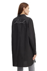 Camasa Pearl Embellished Tunic Cotton Black - Karl Lagerfeld