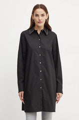 Camasa Pearl Embellished Tunic Cotton Black - Karl Lagerfeld