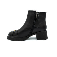Ghete Piele Naturala 53163-1 Black - Betina Scarpe