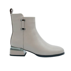Ghete Piele Naturala P111-654 Khaki - Betina Scarpe