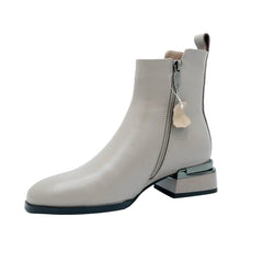 Ghete Piele Naturala P111-654 Khaki - Betina Scarpe
