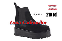 Ghete Piele Naturala Eros Cam Black