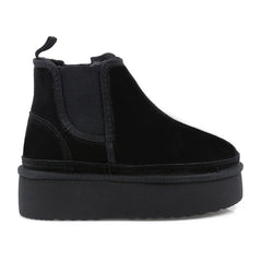 Ghete Piele Naturala Tip UGG 1258 Black - Energy