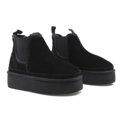 Ghete Piele Naturala Tip UGG  1258  Black - Energy