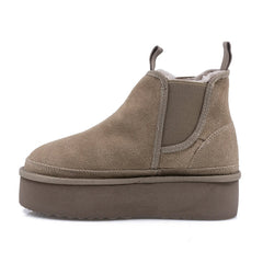 Ghete Piele Naturala Tip UGG  Taupe- Energy