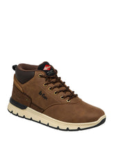Ghete Barbati Lee Cooper Panelled Lace-Up Chukka Brown