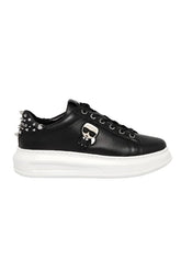 Sneakers Piele KAPRI Ikonic Stud Tab Black Karl Lagerfeld