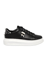 Sneakers Piele KAPRI Ikonic Stud Tab Black Karl Lagerfeld
