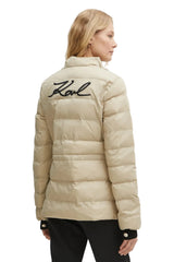 Geaca Light Beige Weight Puffer Jacket - Karl Lagerfeld