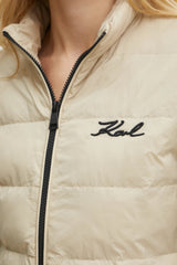 Geaca Light Beige Weight Puffer Jacket - Karl Lagerfeld