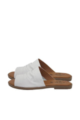 Papuci Piele Naturala Top3 Alb