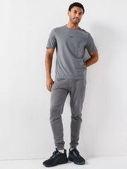 Tricou Hugo BOSS Tchup Relaxed Fit Centre Logo Dark Grey