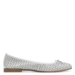 Balerini Piele Naturala Loly White - Tamaris