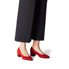 Pantofi Piele Naturala Aracely Red- Tamaris