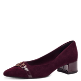 Pantofi Piele Naturala Rosa Merlot - Tamaris
